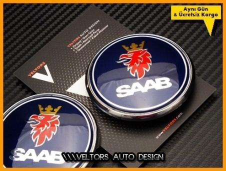 Saab Kaput Bagaj Logo Amblem Seti