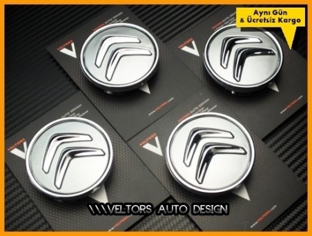 Citroen Logo Amblem Jant Göbeği Göbek Kapak Seti