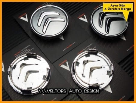 Citroen Logo Amblem Jant Göbeği Göbek Kapak Seti