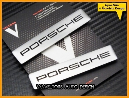Porsche Koltuk Döşeme Logo Amblem Seti