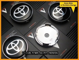 Toyota Logo Amblem Jant Göbeği Göbek Kapak Seti