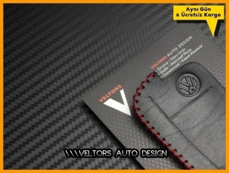 VW Gerçek Deri Kumanda Anahtar Koruma Kabı Kılıfı