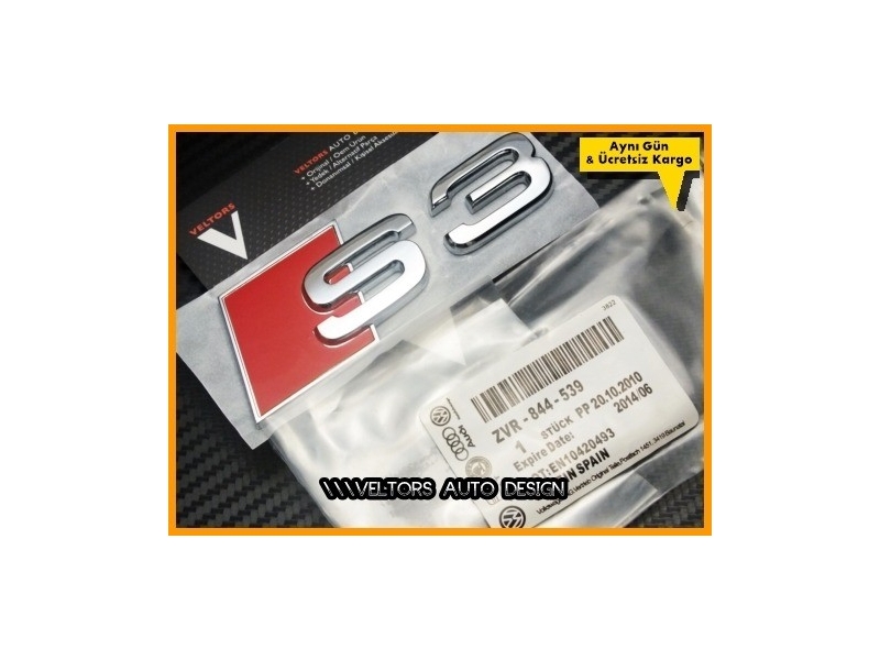 Audi A3 S Line S3 Bagaj Yazı Logo Amblem