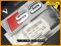 Audi A3 S Line S3 Bagaj Yazı Logo Amblem