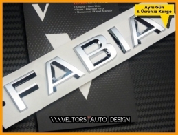 Skoda Fabia Bagaj Yazı Logo Amblem