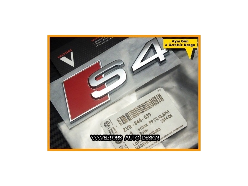Audi A4 S Line S4 Bagaj Yazı Logo Amblem Audi A4 S Line S4 Bagaj Yazı Logo Amblem