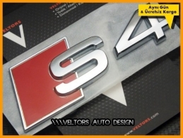 Audi A4 S Line S4 Bagaj Yazı Logo Amblem