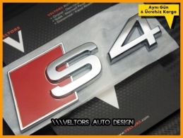 Audi A4 S Line S4 Bagaj Yazı Logo Amblem