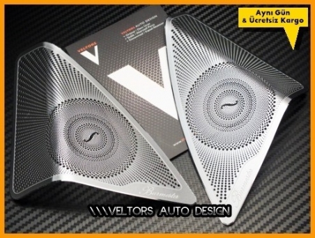 Mercedes W205 C Class Burmester Hoparlor Stereo Kapak Logo Amblem Seti