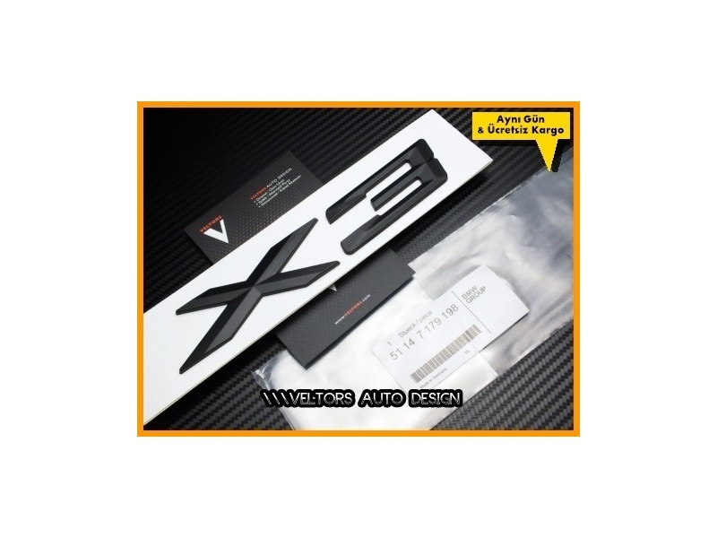 BMW E83 F25 X3 Bagaj Yazı Logo Amblem BMW E83 F25 X3 Bagaj Yazı Logo Amblem