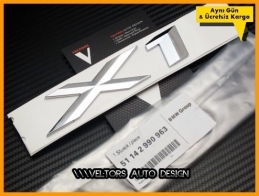 BMW E84 F48 X1 Bagaj Yazı Logo Amblem
