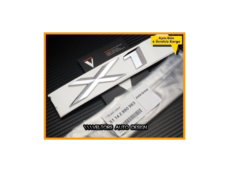 BMW E84 F48 X1 Bagaj Yazı Logo Amblem BMW E84 F48 X1 Bagaj Yazı Logo Amblem