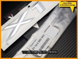 BMW E84 F48 X1 Bagaj Yazı Logo Amblem BMW E84 F48 X1 Bagaj Yazı Logo Amblem