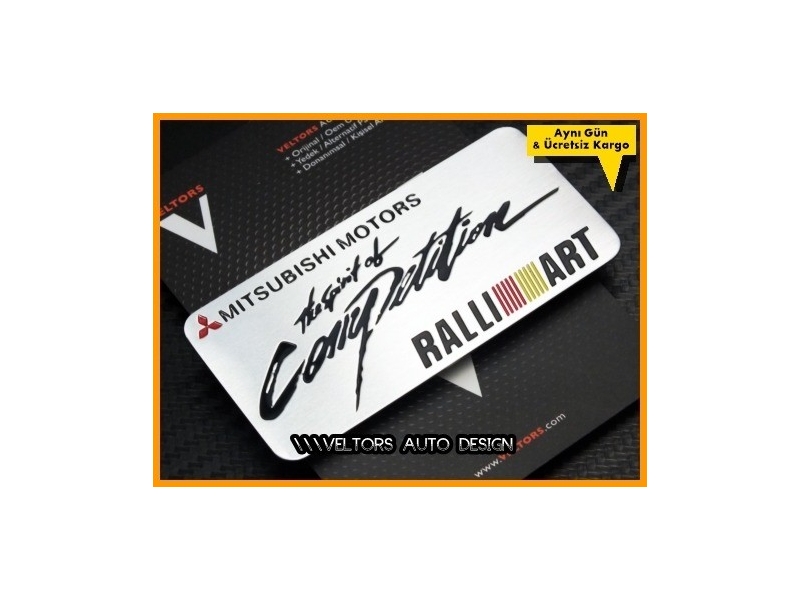 Mitsubishi Ralli Art Plaket Logo Amblem