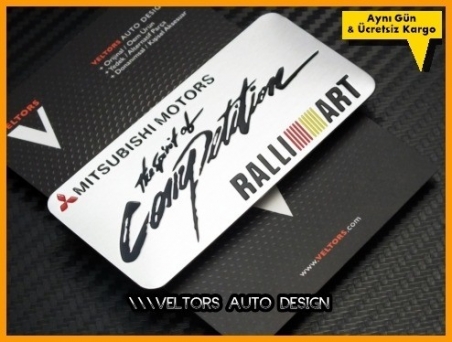 Mitsubishi Ralli Art Plaket Logo Amblem