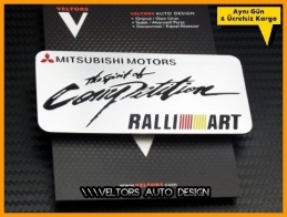 Mitsubishi Ralli Art Plaket Logo Amblem
