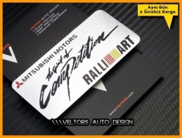 Mitsubishi Ralli Art Plaket Logo Amblem