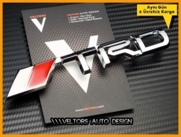 Toyota TRD Ön Izgara Yazı Logo Amblem