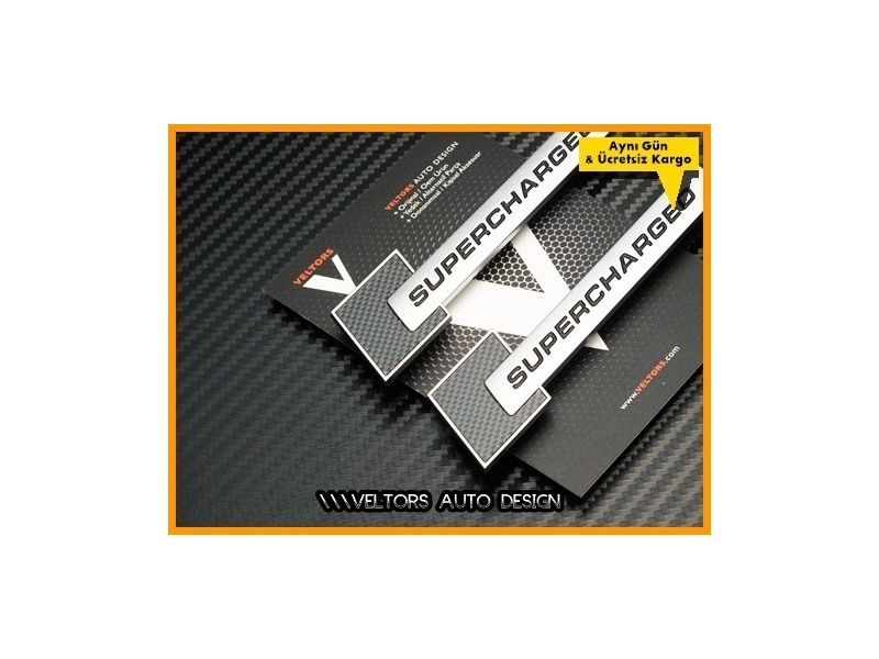 Audi Orjinal Supercharged Logo Amblem Seti