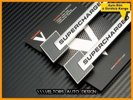 Audi Orjinal Supercharged Logo Amblem Seti