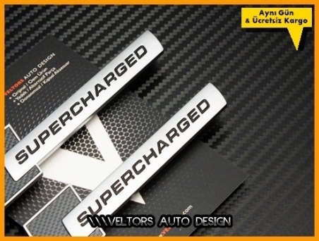 Audi Orjinal Supercharged Logo Amblem Seti
