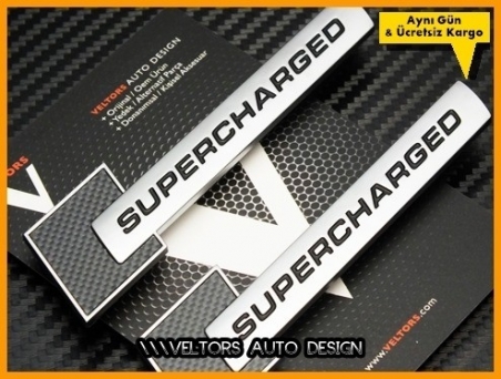 Audi Orjinal Supercharged Logo Amblem Seti