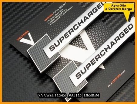Audi Orjinal Supercharged Logo Amblem Seti