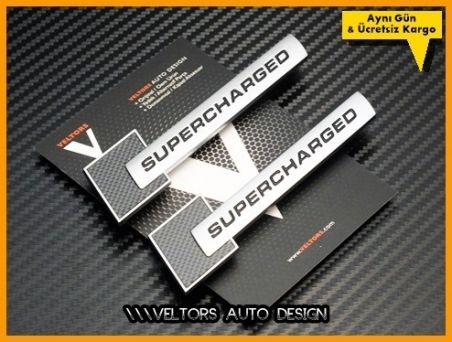Audi Orjinal Supercharged Logo Amblem Seti