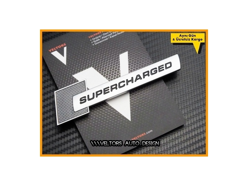 Audi Orjinal Supercharged Bagaj Logo Amblem