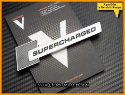 Audi Orjinal Supercharged Bagaj Logo Amblem