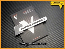 Audi Orjinal Supercharged Bagaj Logo Amblem