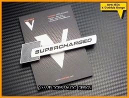 Audi Orjinal Supercharged Bagaj Logo Amblem