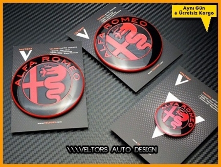 Alfa Romeo Ön Kaput Arka Bagaj Direksiyon Logo Amblem Seti