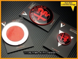 Alfa Romeo Ön Kaput Arka Bagaj Direksiyon Logo Amblem Seti