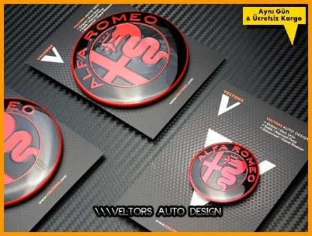 Alfa Romeo Ön Kaput Arka Bagaj Direksiyon Logo Amblem Seti
