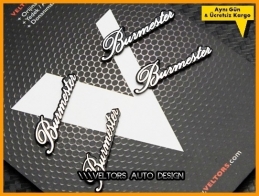Porsche Burmester Hoparlör Stereo Logo Amblem Seti