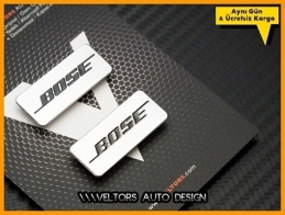 Mini BOSE Hoparlör Stereo Logo Amblem Seti