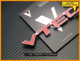 Honda V TEC Araç Yazı VTEC Logo Amblem Honda V TEC Araç Yazı VTEC Logo Amblem