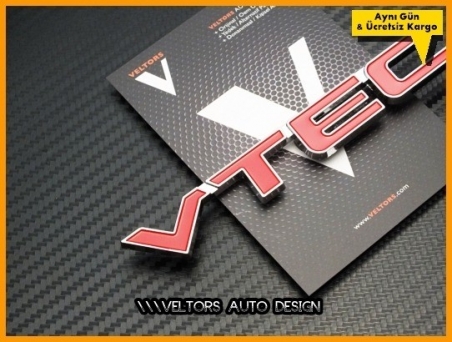 Honda V TEC Araç Yazı VTEC Logo Amblem