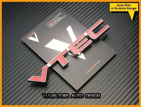 Honda V TEC Araç Yazı VTEC Logo Amblem