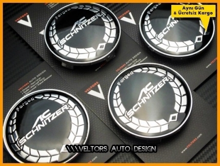 BMW AC Schnitzer Logo Amblem Jant Göbeği Göbek Kapak Seti
