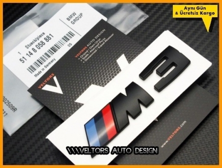 BMW 3 Serisi Orjinal M3 Bagaj Yazı Logo Amblem