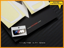 BMW M Anahtarlık Kumanda Çerçeve Logo Amblem Seti