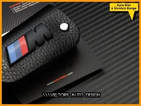BMW Gerçek Deri M Logo Amblem Anahtarlık