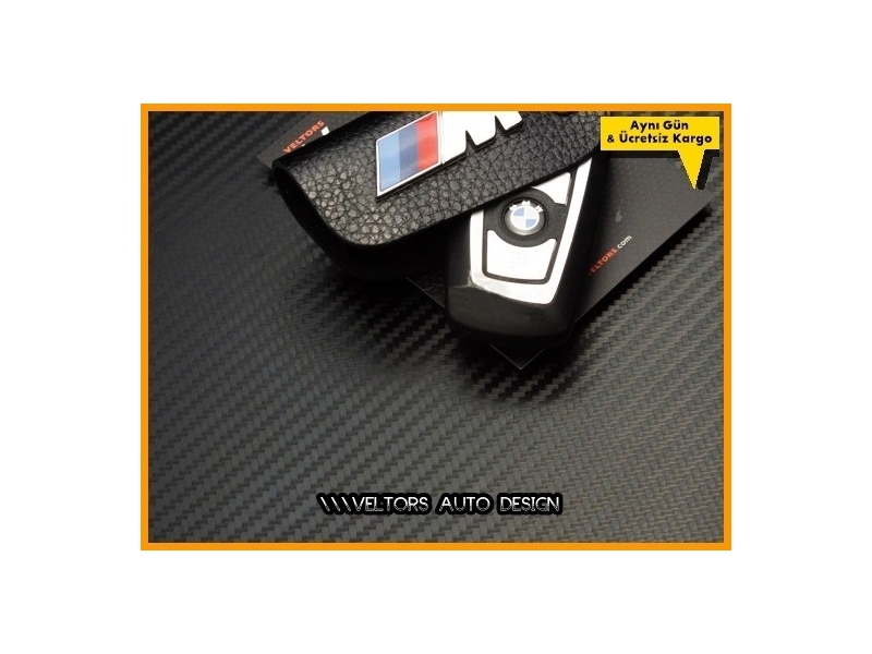 BMW Gerçek Deri M Logo Amblem Anahtarlık