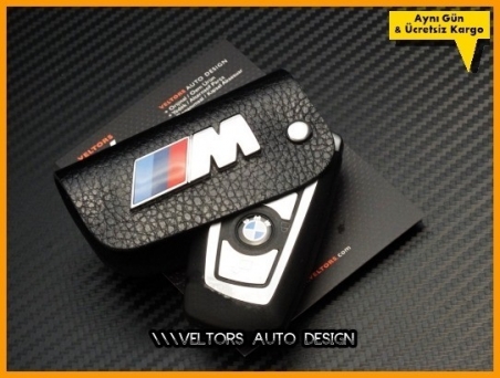 BMW Gerçek Deri M Logo Amblem Anahtarlık