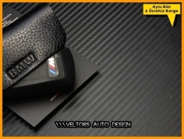 BMW Gerçek Deri M Logo Amblem Anahtarlık