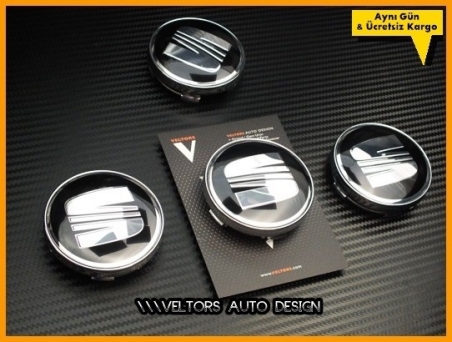 Seat Logo Amblem Jant Göbeği Göbek Kapak Seti