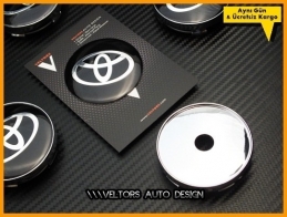 Toyota Logo Amblem Jant Göbeği Göbek Kapak Seti