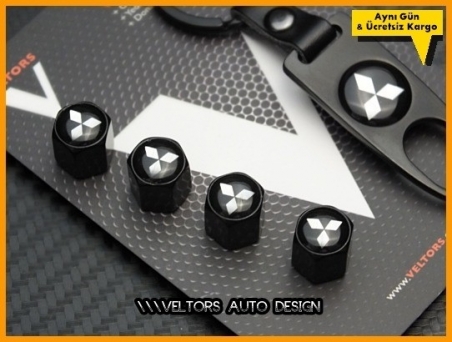 Mitsubishi Logo Amblem Anahtarlık Sibop Kapak Seti